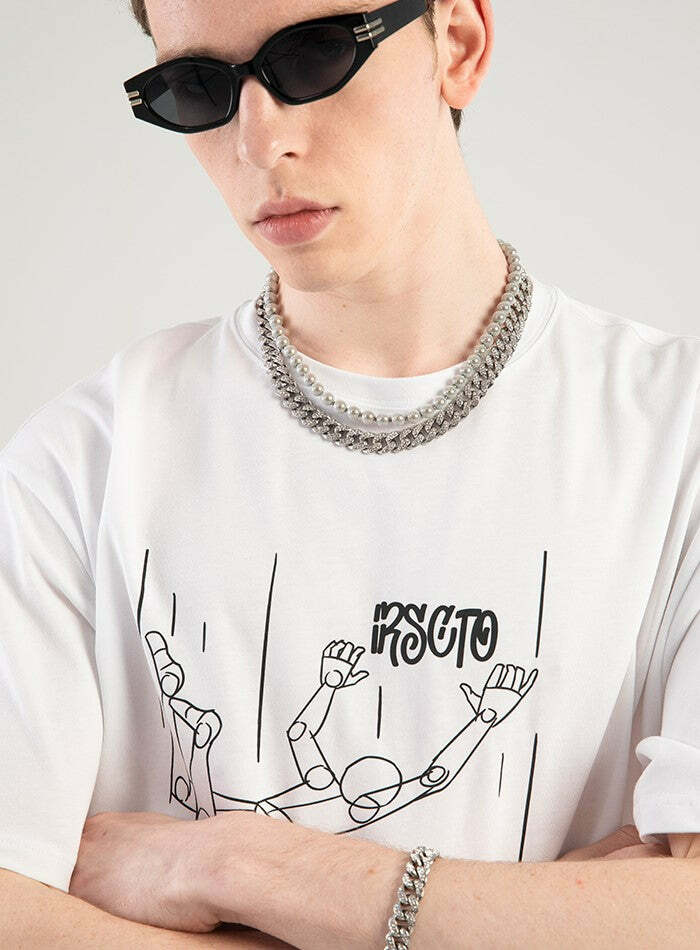 NOSAW 'Free Fall' Tee - Y2K Summer Grunge, 90s Retro, Baby Tees, Y2K Club & Party