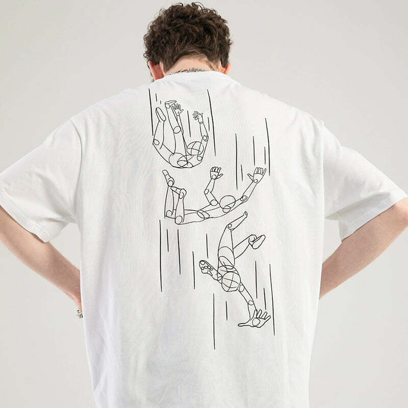 NOSAW 'Free Fall' Tee - Y2K Summer Grunge, 90s Retro, Baby Tees, Y2K Club & Party
