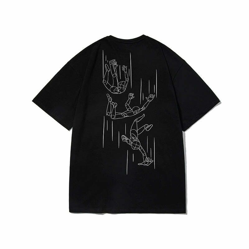 NOSAW 'Free Fall' Tee - Y2K Summer Grunge, 90s Retro, Baby Tees, Y2K Club & Party