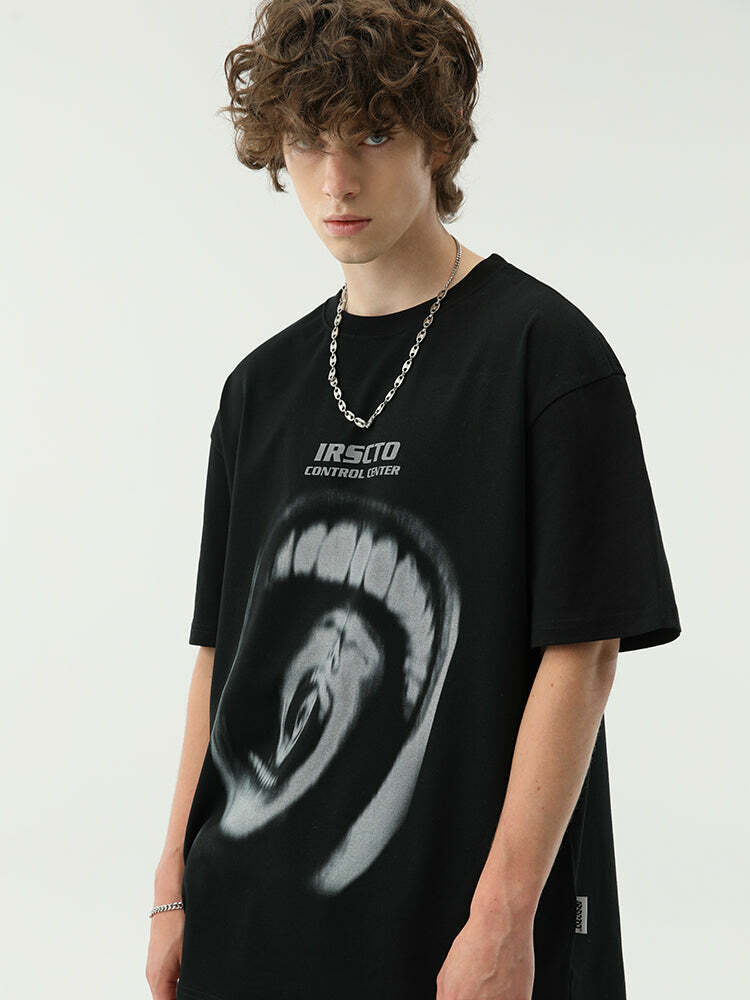 NOSAW 'Mouth Trap' Tee - Y2K Summer Grunge, 90s Retro, Baby Tees, Y2K Club &