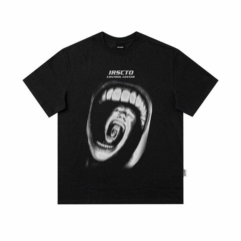 NOSAW 'Mouth Trap' Tee - Y2K Summer Grunge, 90s Retro, Baby Tees, Y2K Club &