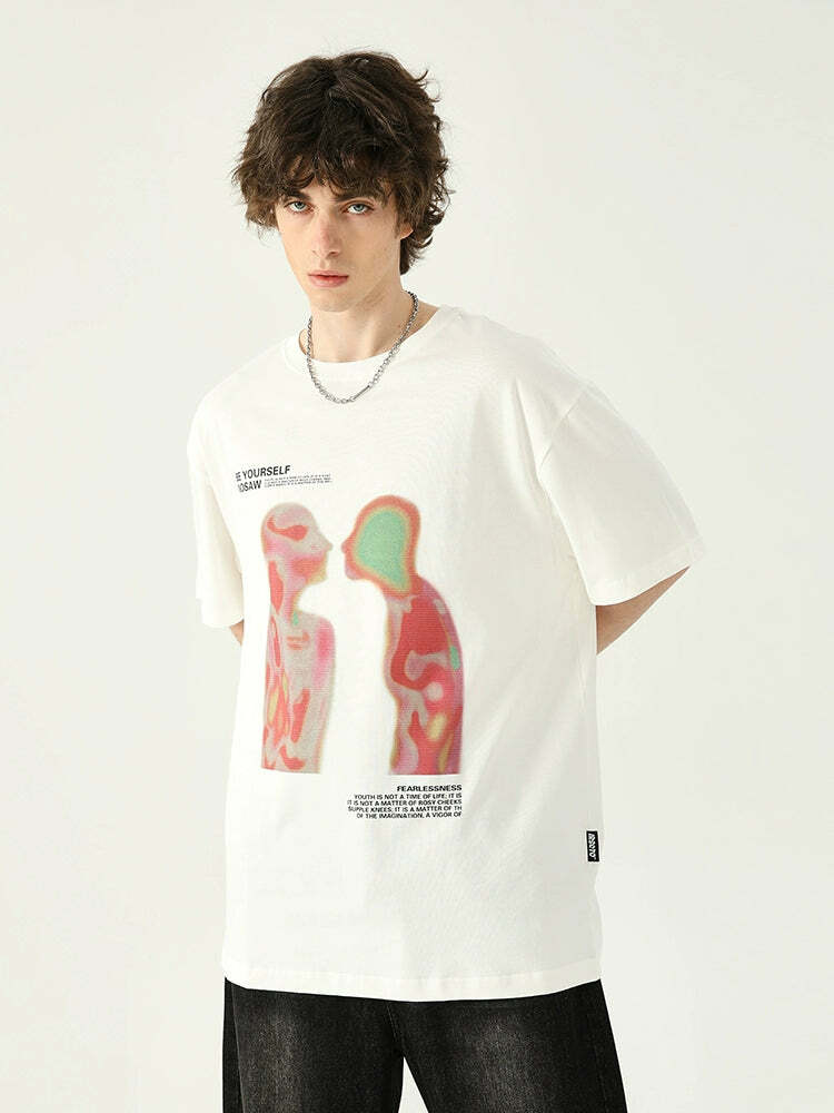 NOSAW 'Thermal Touch' Tee - Y2K Summer Grunge, 90s Retro, Pastel Goth, Y2K Club &
