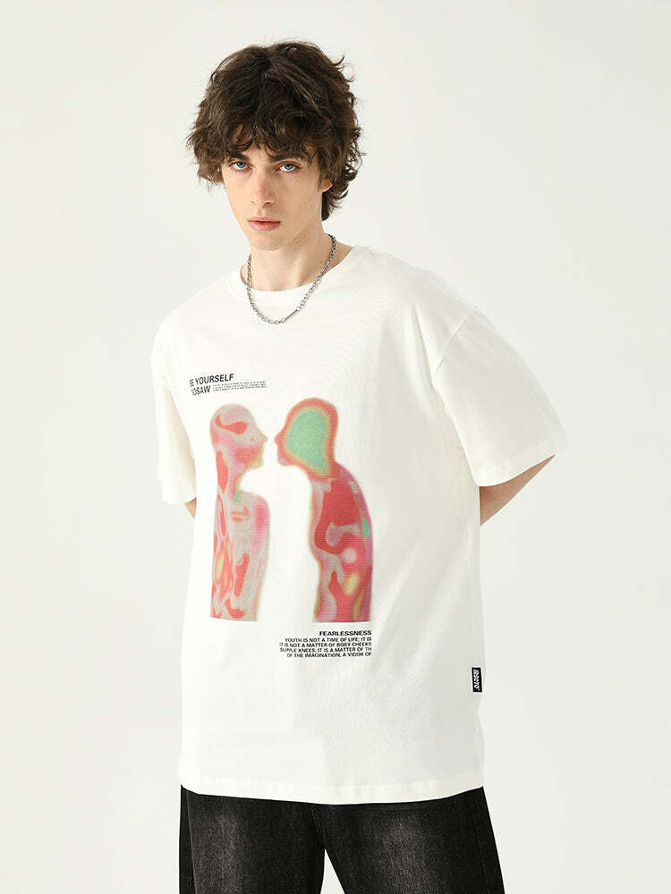 NOSAW 'Thermal Touch' Tee - Y2K Summer Grunge, 90s Retro, Pastel Goth, Y2K Club &
