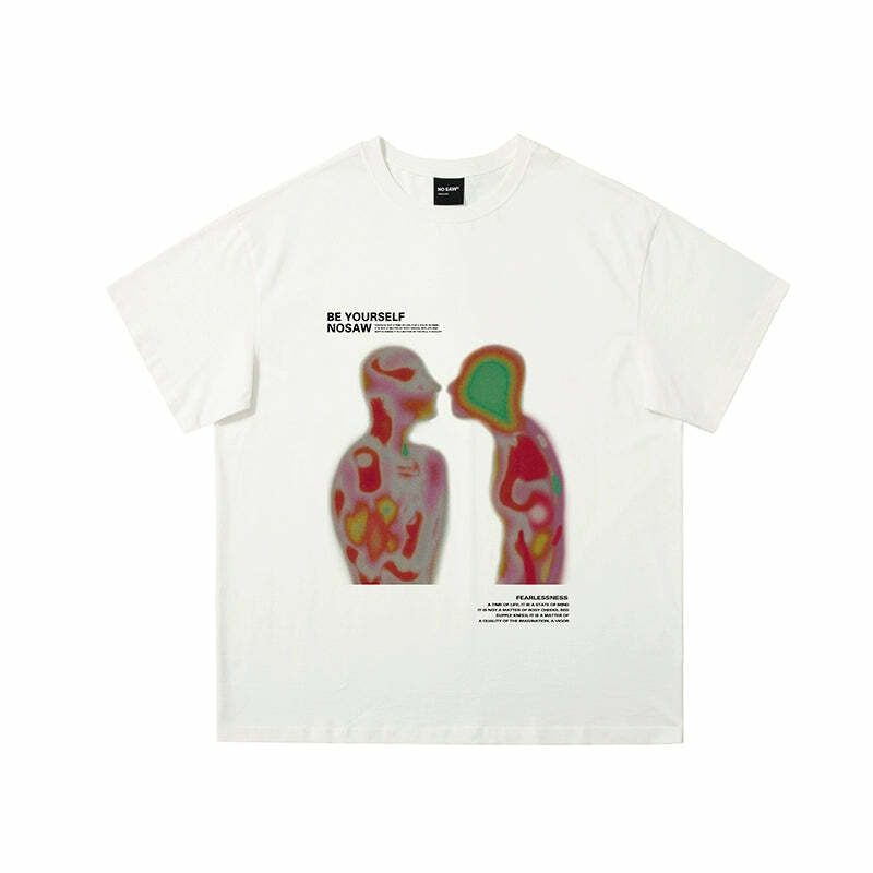 NOSAW 'Thermal Touch' Tee - Y2K Summer Grunge, 90s Retro, Pastel Goth, Y2K Club &
