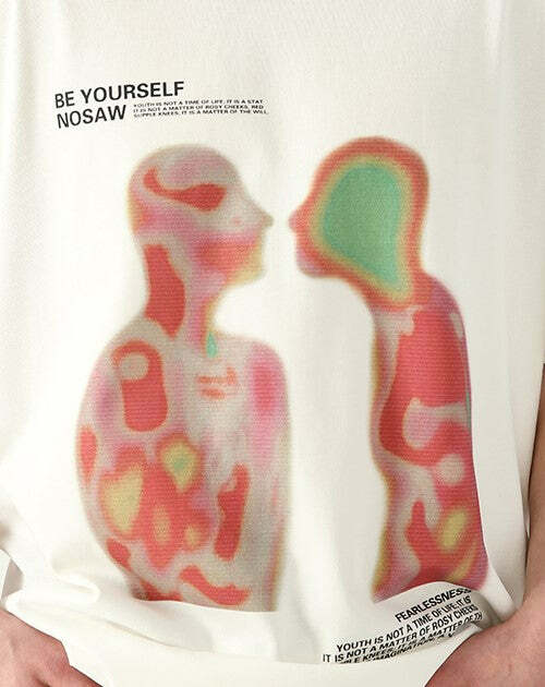NOSAW 'Thermal Touch' Tee - Y2K Summer Grunge, 90s Retro, Pastel Goth, Y2K Club &