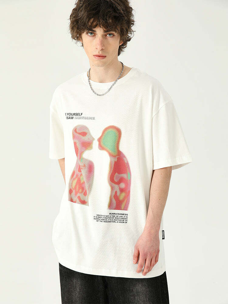NOSAW 'Thermal Touch' Tee - Y2K Summer Grunge, 90s Retro, Pastel Goth, Y2K Club &