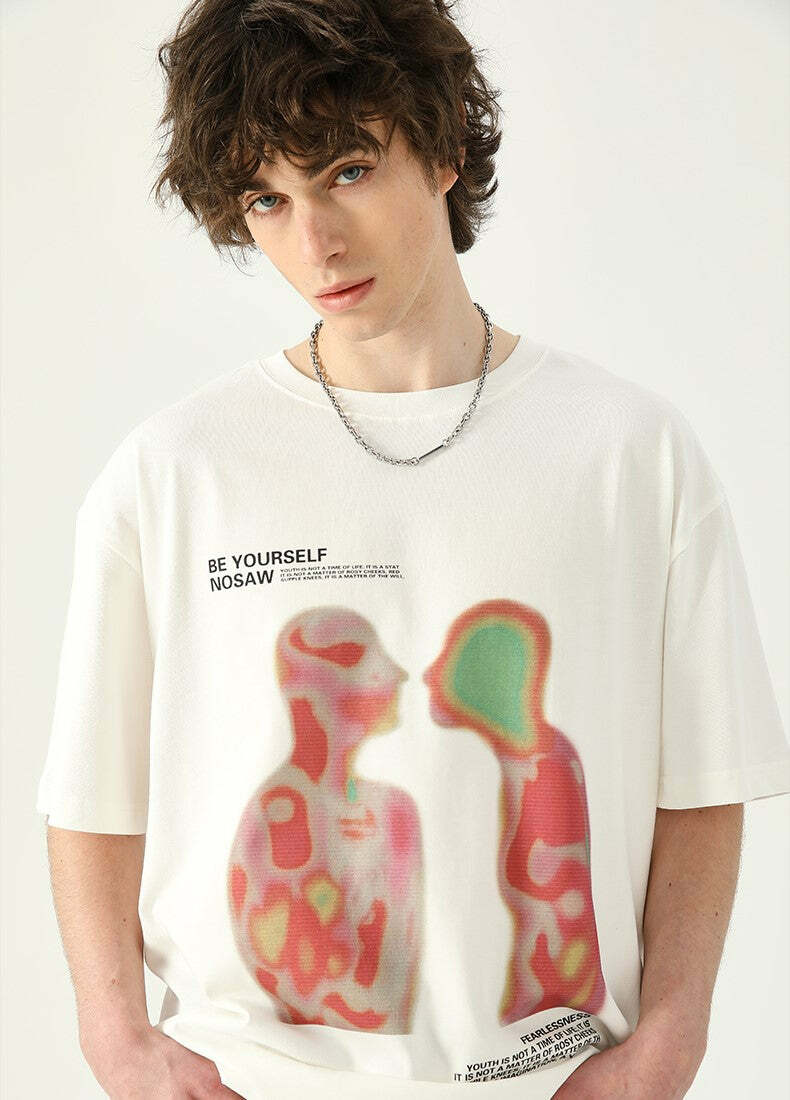 NOSAW 'Thermal Touch' Tee - Y2K Summer Grunge, 90s Retro, Pastel Goth, Y2K Club &