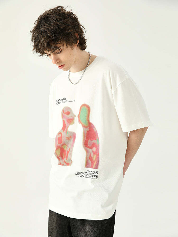 NOSAW 'Thermal Touch' Tee - Y2K Summer Grunge, 90s Retro, Pastel Goth, Y2K Club &