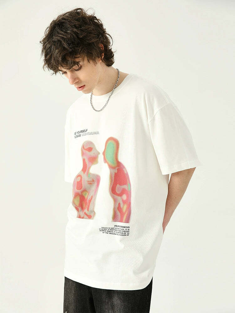 NOSAW 'Thermal Touch' Tee - Y2K Summer Grunge, 90s Retro, Pastel Goth, Y2K Club &