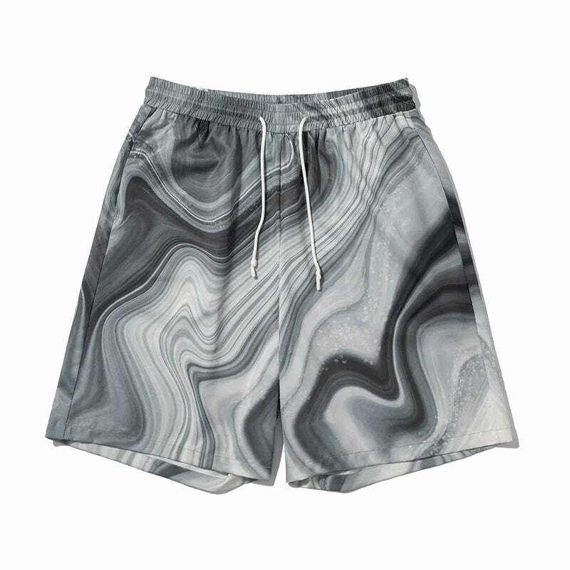 NOSAW Marble Shorts - Y2K Summer Grunge, 90s Retro, Pastel Goth, Y2K Party & Club Outfits