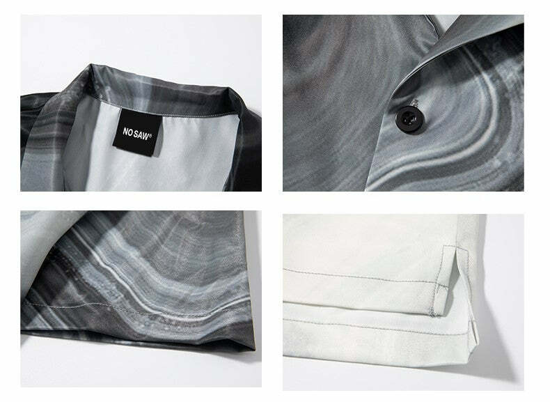 NOSAW Marble Shorts - Y2K Summer Grunge Outfit, 90s Fashion, Retro Style, Y2K Club & Party Look