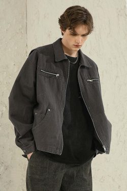 NOSAW Multi-Pocket Paneled Jacket - Y2K Grunge, 90s Fashion, Retro Style, Summer Y2K Outfits