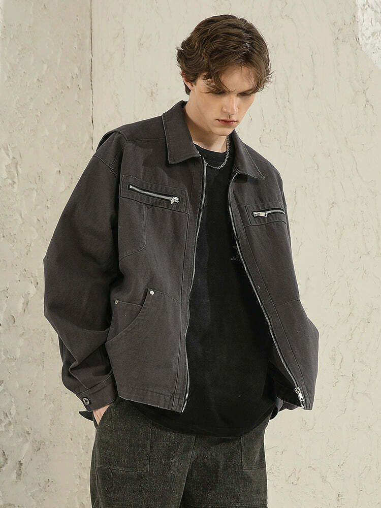 NOSAW Multi-Pocket Paneled Jacket - Y2K Grunge, 90s Fashion, Retro Style, Summer Y2K Outfits