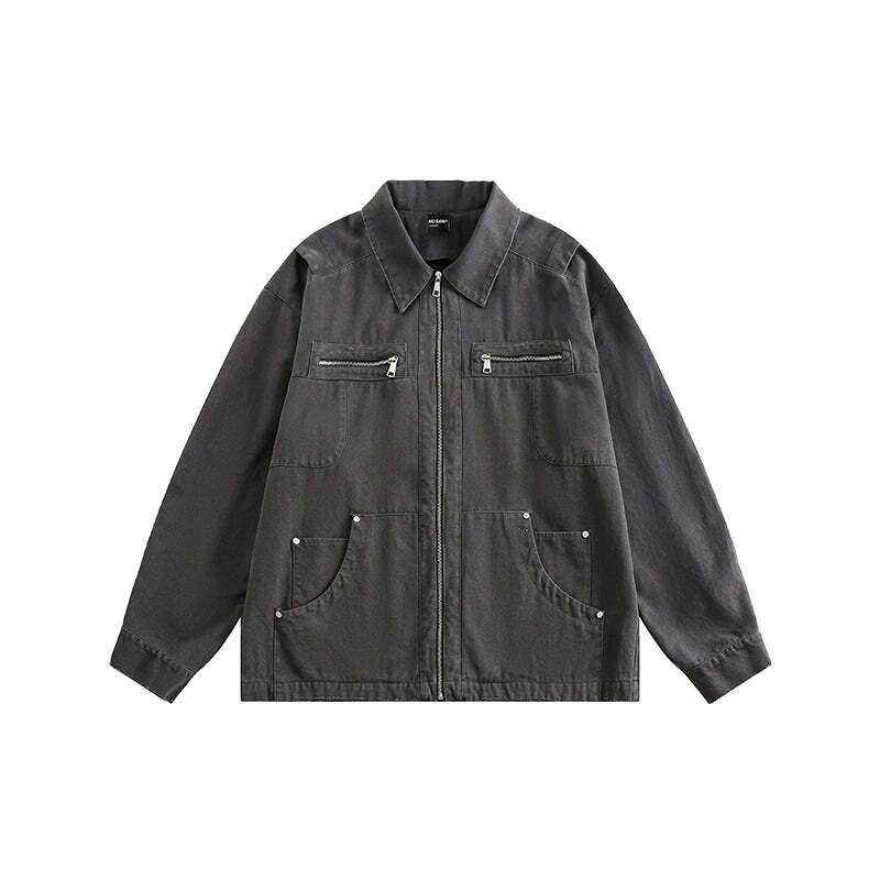 NOSAW Multi-Pocket Paneled Jacket - Y2K Grunge, 90s Fashion, Retro Style, Summer Y2K Outfits