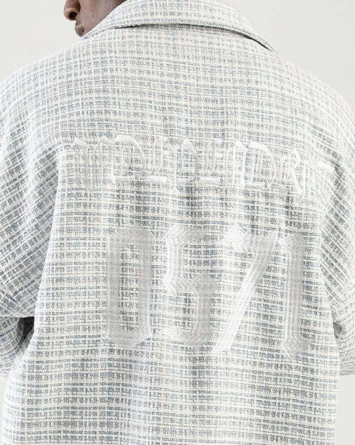 NOSAW Raw Edge Tweed Flannel - Y2K Grunge & 90s Retro Style for Summer Outfits & Party Looks