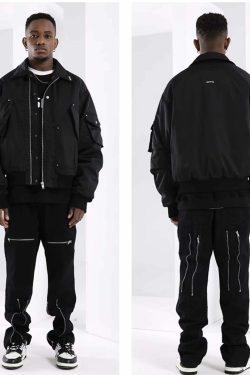 NOSAW Studded Flight Jacket - Y2K Grunge, 90s Fashion, Retro Style, Gothic Y2K, Summer Outfits