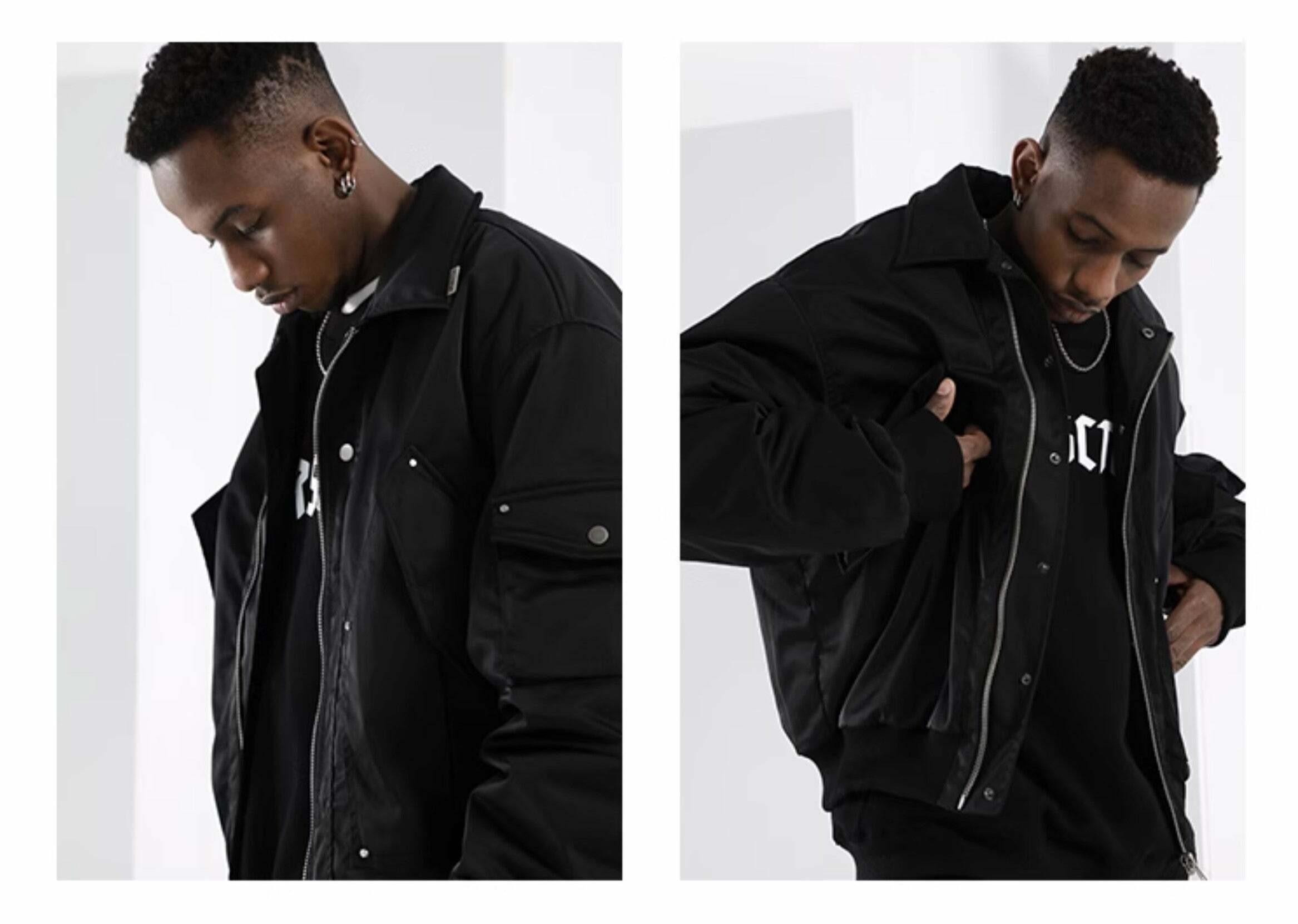 NOSAW Studded Flight Jacket - Y2K Grunge, 90s Retro, Gothic Y2K, Summer Y2K Outfits