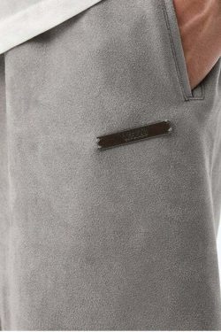 NOSAW Suede Sweatpants - Y2K Grunge & 90s Retro Style, Perfect for Y2K Summer & Party Outfits