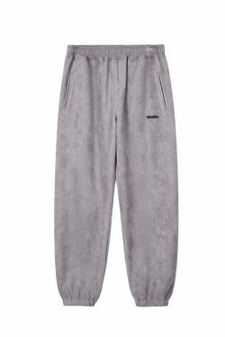NOSAW Suede Sweatpants - Y2K Grunge & 90s Retro Style, Perfect for Y2K Summer & Party Outfits