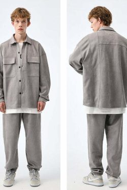 NOSAW Suede Sweatpants - Y2K Grunge & 90s Retro Style, Perfect for Y2K Summer & Party Outfits