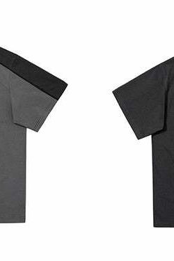 NOSAW Two-Tone Spliced Tee - Y2K Summer Grunge, 90s Retro, Pastel Goth, Y2K Club Outfit