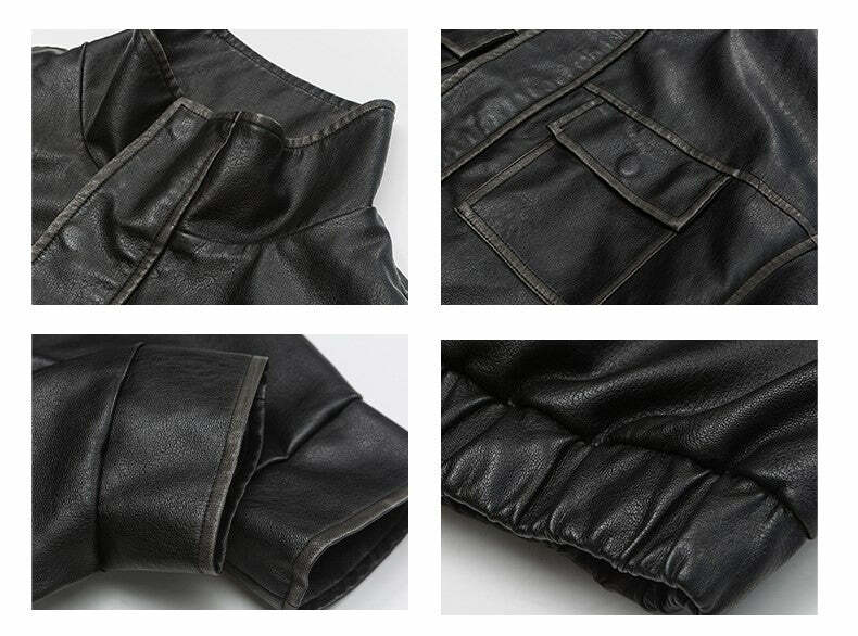 NOSAW Y2K Grunge Contrast-Lined Vintage Jacket - 90s Fashion, Retro Style, Summer Outfits