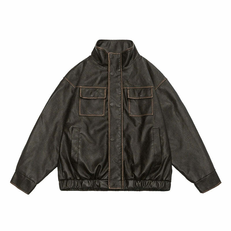 NOSAW Y2K Grunge Contrast-Lined Vintage Jacket - 90s Fashion, Retro Style, Summer Outfits