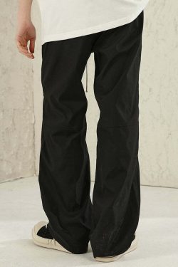 NOSAW Y2K Pleated Stud Cargo Pants - 90s Grunge, Retro, Gothic, Summer Y2K Outfits