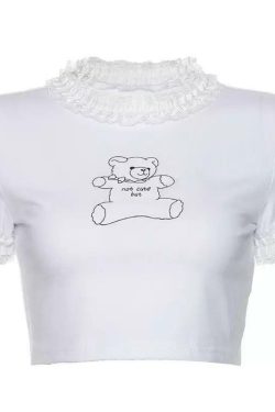 Not Cute But Y2K Crop Top � Perfect for 90s Grunge, Retro, and Summer Y2K Outfits