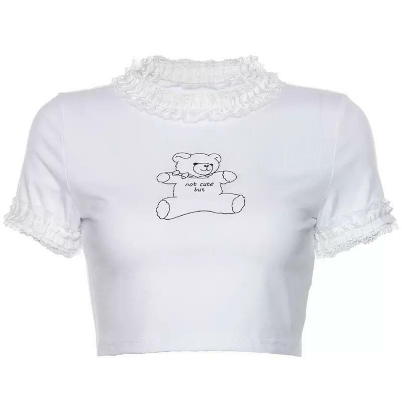 Not Cute But Y2K Crop Top � Perfect for 90s Grunge, Retro, and Summer Y2K Outfits