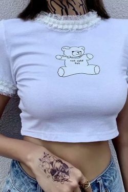 Not Cute But Y2K Crop Top � Perfect for 90s Grunge, Retro, and Summer Y2K Outfits