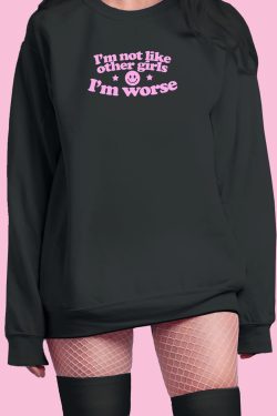 Not Like Other Girls Y2K Grunge Sweatshirt - 90s Retro, Summer Outfits, Pastel Goth Style
