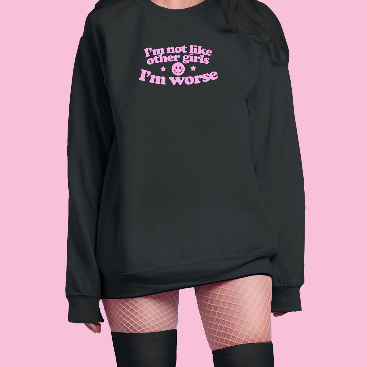 Not Like Other Girls Y2K Grunge Sweatshirt - 90s Retro, Summer Outfits, Pastel Goth Style