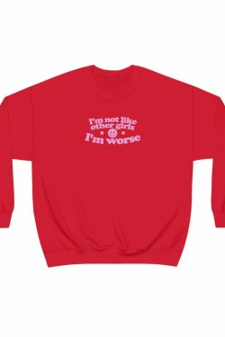 Not Like Other Girls Y2K Grunge Sweatshirt - 90s Retro, Summer Outfits, Pastel Goth Style