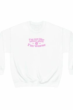 Not Like Other Girls Y2K Grunge Sweatshirt - 90s Retro, Summer Outfits, Pastel Goth Style