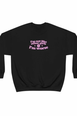 Not Like Other Girls Y2K Grunge Sweatshirt - 90s Retro, Summer Outfits, Pastel Goth Style