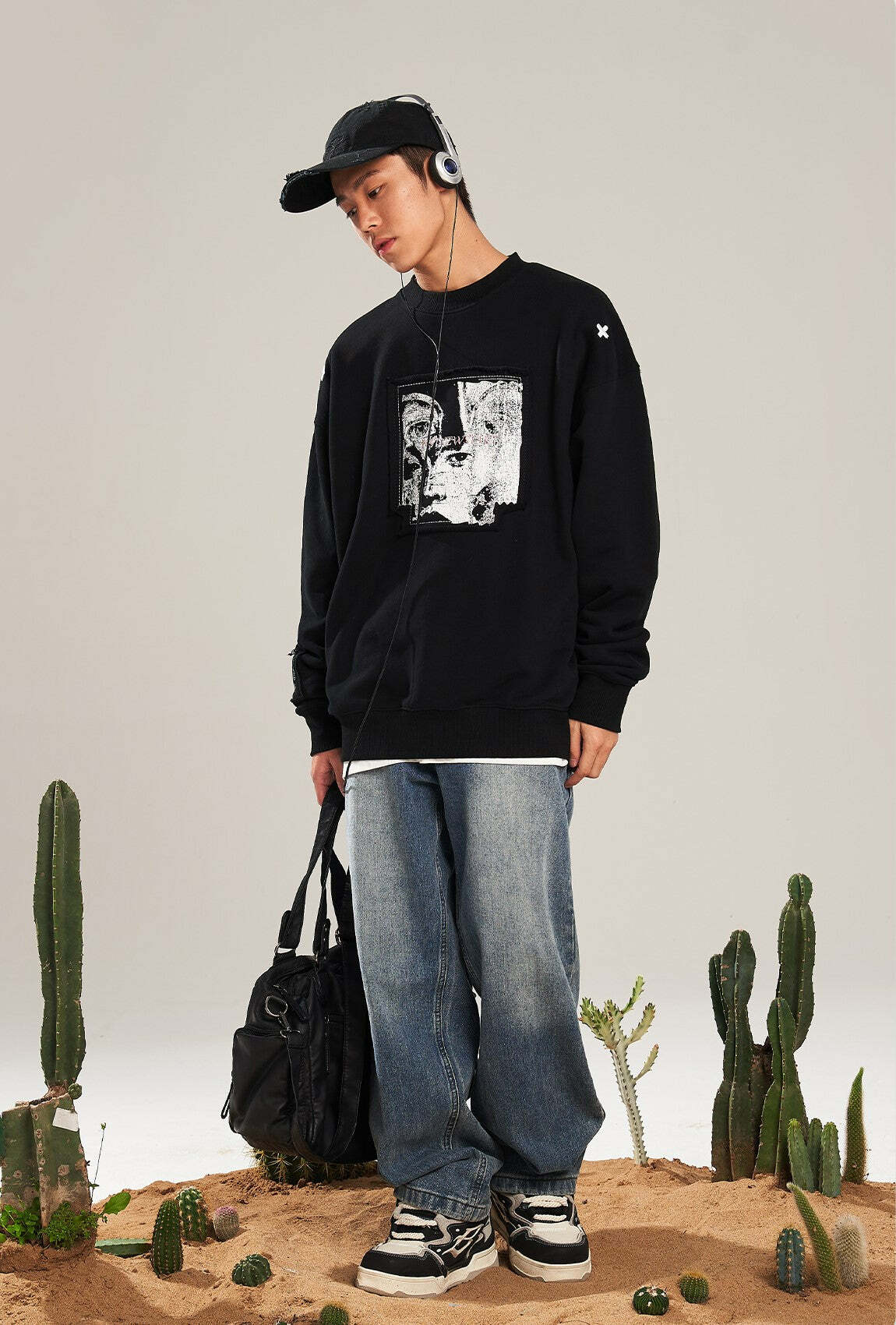 NSTNEW START 'Visions' Collage Sweater - Y2K Grunge, 90s Fashion, Retro Style, Pastel Goth Outfit