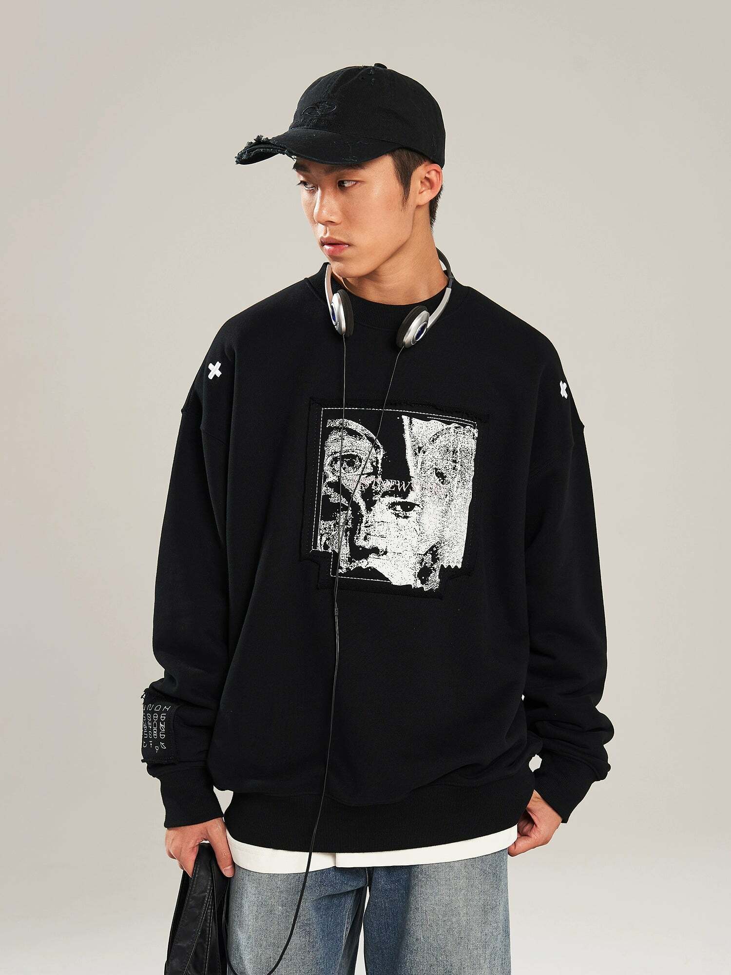 NSTNEW START 'Visions' Collage Sweater - Y2K Summer, 90s Grunge, Retro, Pastel Goth, Y