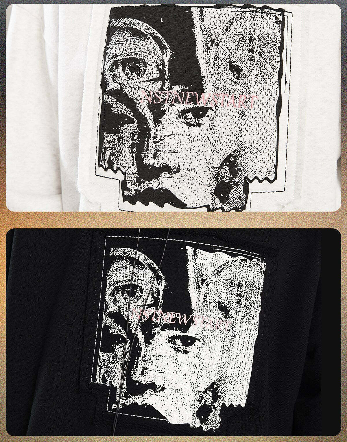 NSTNEW START 'Visions' Collage Sweater - Y2K Summer, 90s Grunge, Retro, Pastel Goth, Y
