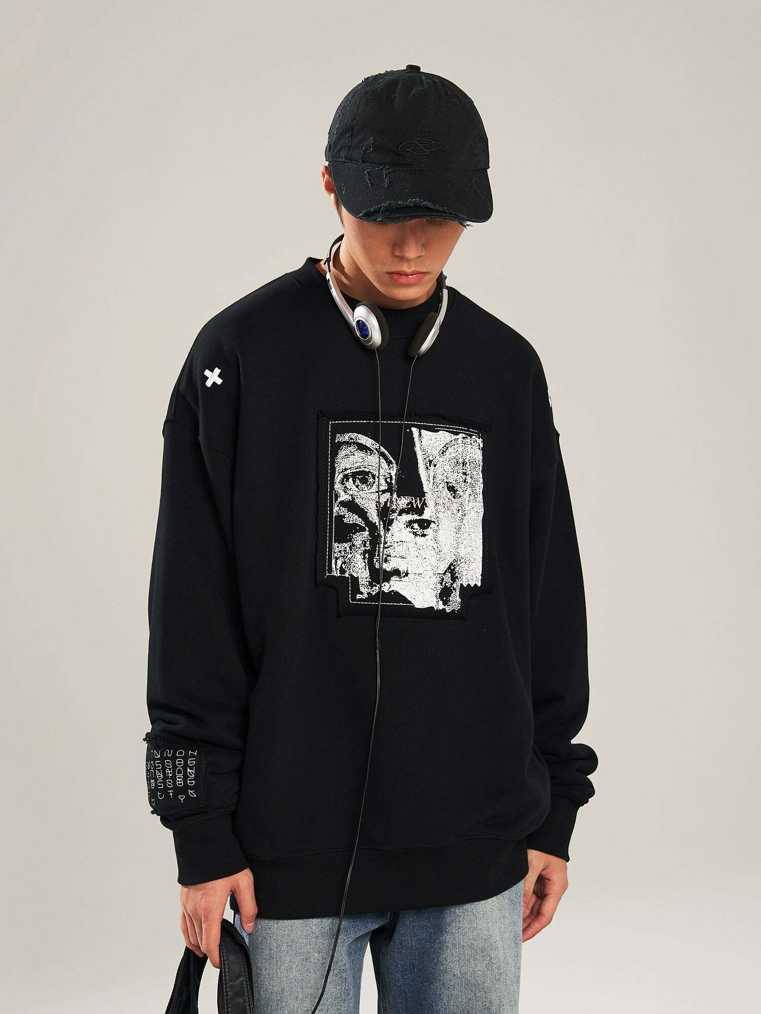 NSTNEW START 'Visions' Collage Sweater - Y2K Summer, 90s Grunge, Retro, Pastel Goth, Y