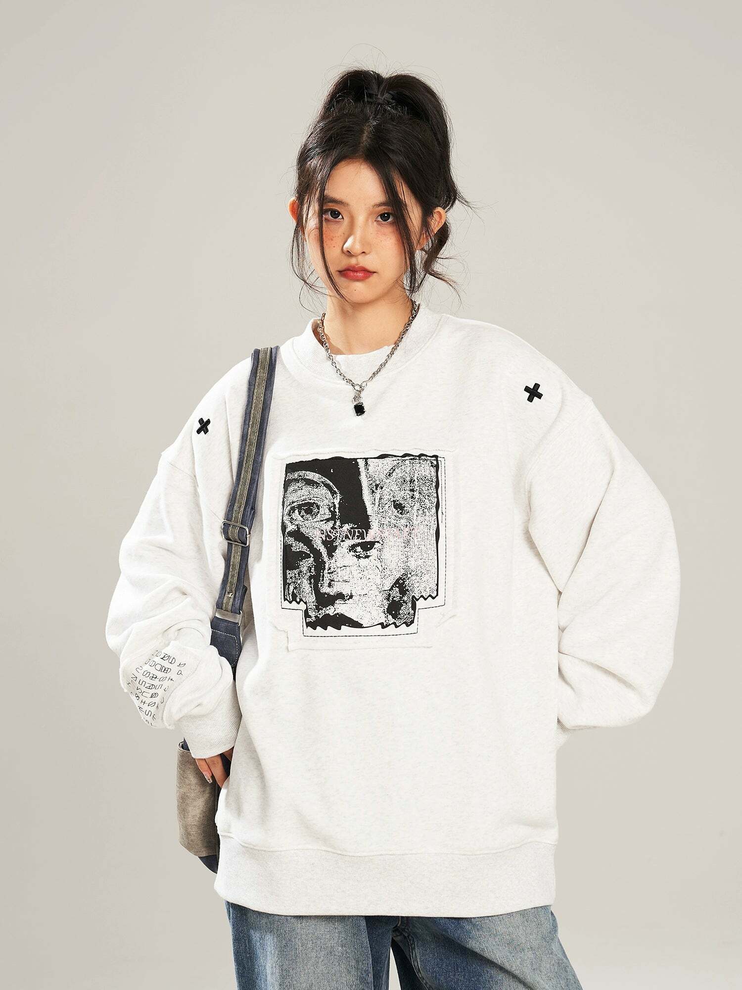 NSTNEW START 'Visions' Collage Sweater - Y2K Summer, 90s Grunge, Retro, Pastel Goth, Y