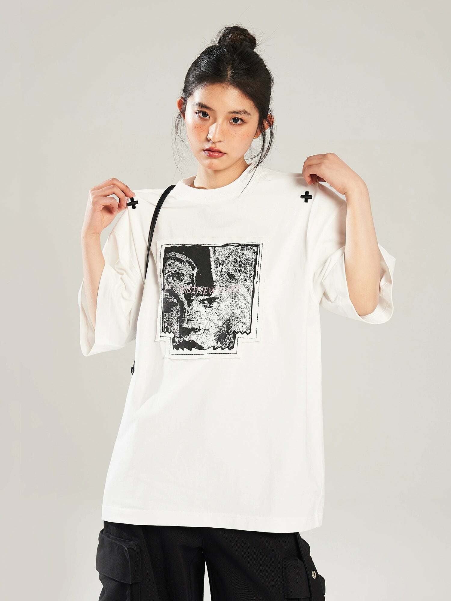 NSTNEW START 'Visions' Collage Tee - Y2K Summer Grunge, 90s Retro, Pastel Goth, Y2K
