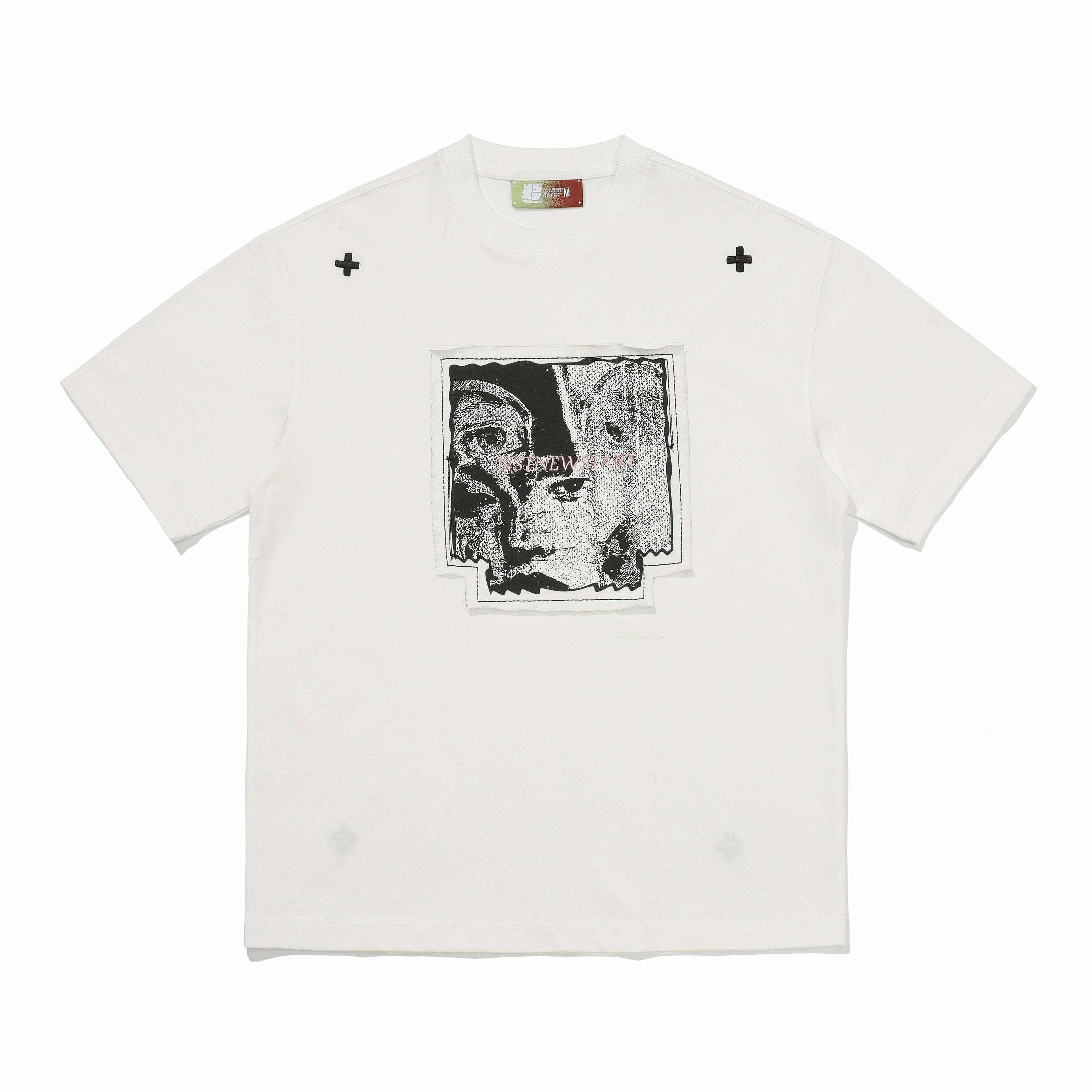 NSTNEW START 'Visions' Collage Tee - Y2K Summer Grunge, 90s Retro, Pastel Goth, Y2K