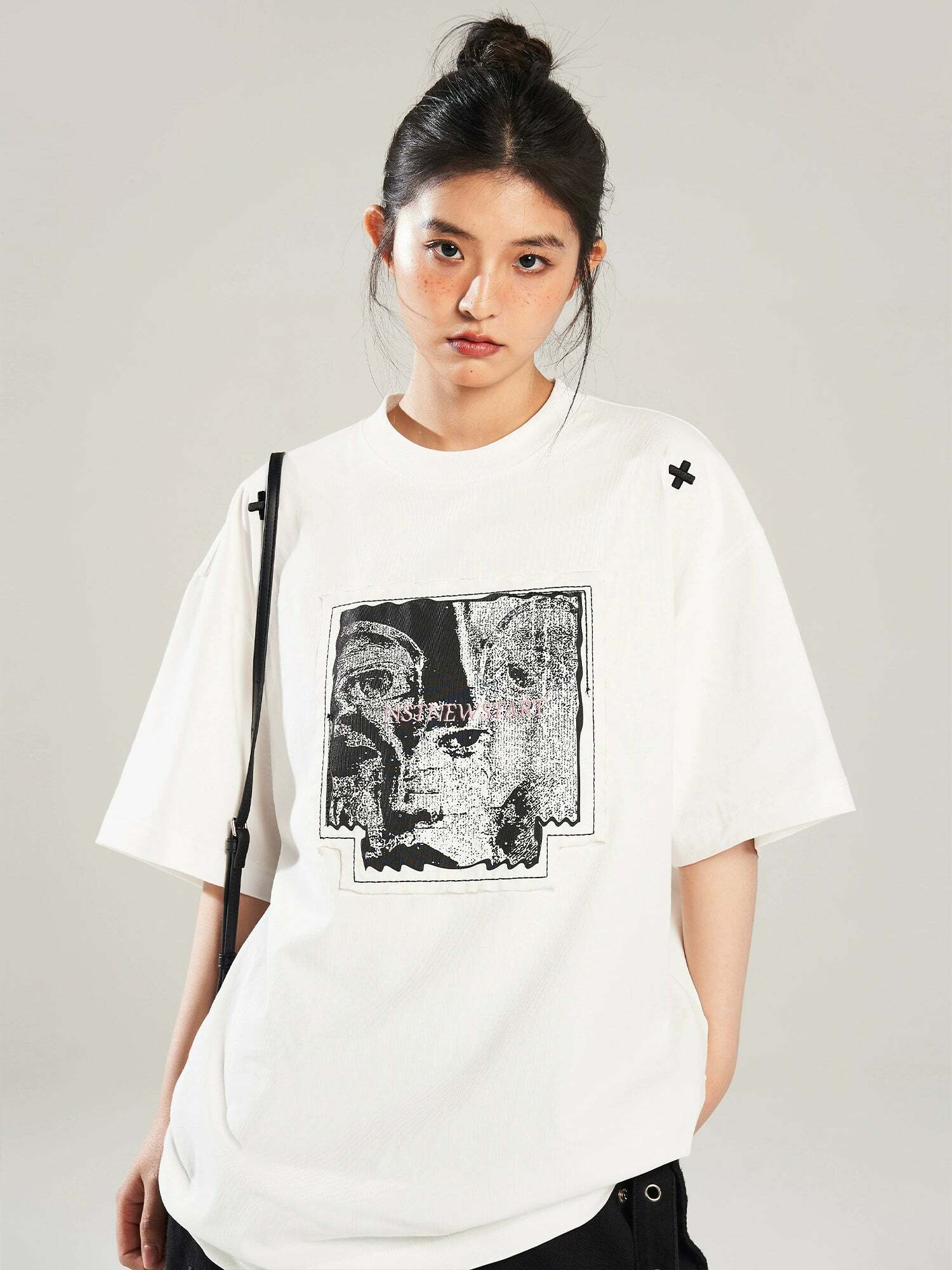 NSTNEW START 'Visions' Collage Tee - Y2K Summer Grunge, 90s Retro, Pastel Goth, Y2K
