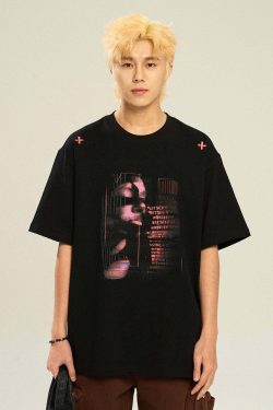 NSTNEW START Techno Tee - Y2K Summer Grunge, 90s Retro, Pastel Goth, Y2K Club & Party Out