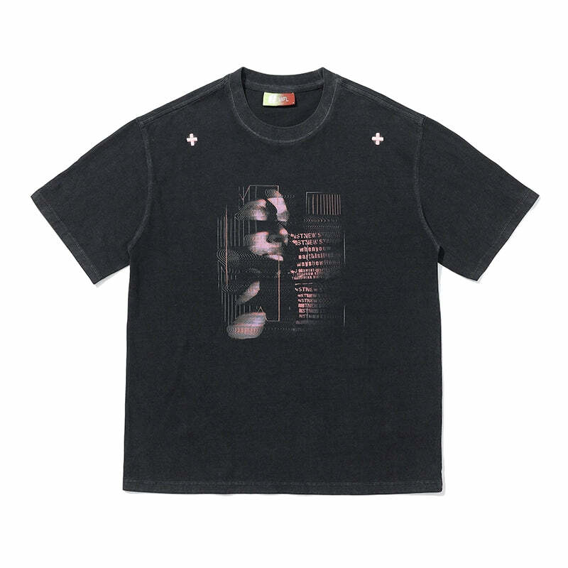 NSTNEW START Techno Tee - Y2K Summer Grunge, 90s Retro, Pastel Goth, Y2K Club & Party Out