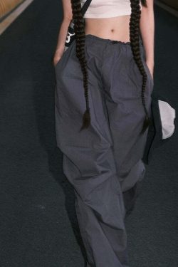 Nysa Loose Parachute Pants - Y2K Summer Grunge, 90s Retro, Gothic Y2K, Y2K Club Out