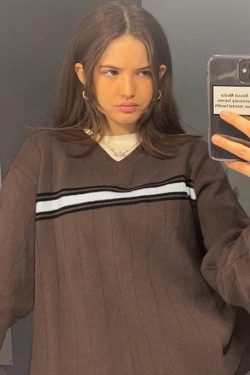 Onque Casual Sweater - Y2K Summer Grunge, 90s Retro, Pastel Goth, Y2K Club & Party Outfits