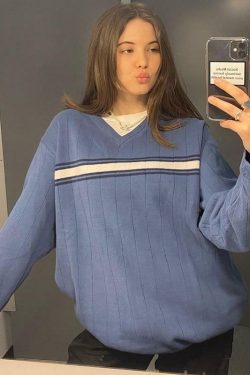 Onque Casual Sweater - Y2K Summer Grunge, 90s Retro, Pastel Goth, Y2K Club & Party Outfits