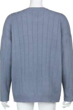 Onque Casual Sweater - Y2K Summer Grunge, 90s Retro, Pastel Goth, Y2K Club & Party Outfits